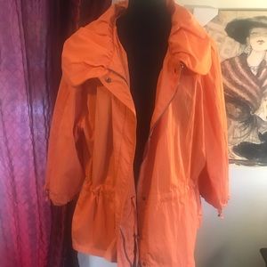 Chico’s 24” long Poly/nylon water repellent jacket